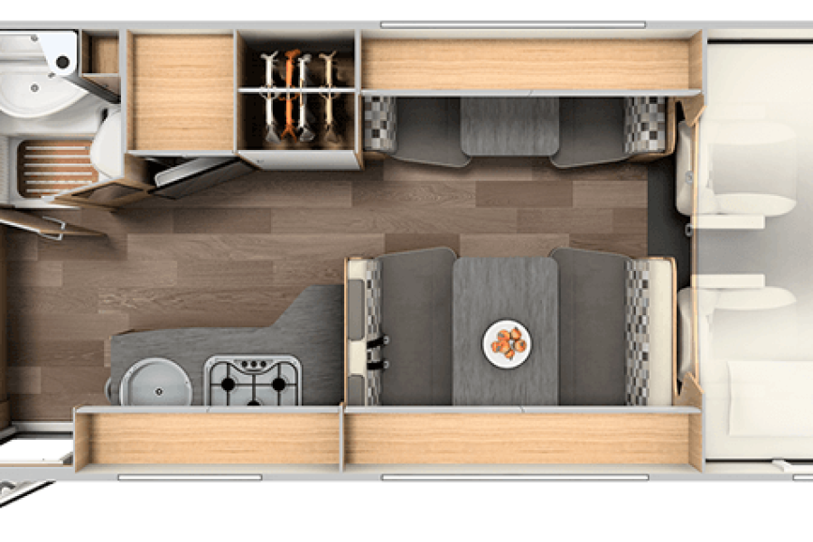 Fiat Ducato Motorhome – 6 Person with Bunk bed